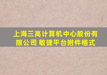 上海三高计算机中心股份有限公司 敏捷平台附件格式